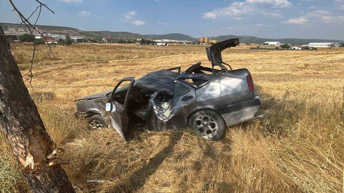 Tavşanlı'da Takla Atan Otomobilde 1 Yaralı