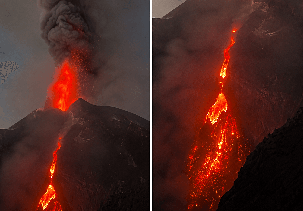 Etna Yanardağı yeniden faaliyete geçti: Lav ve kül bulutu gökyüzünü kapladı